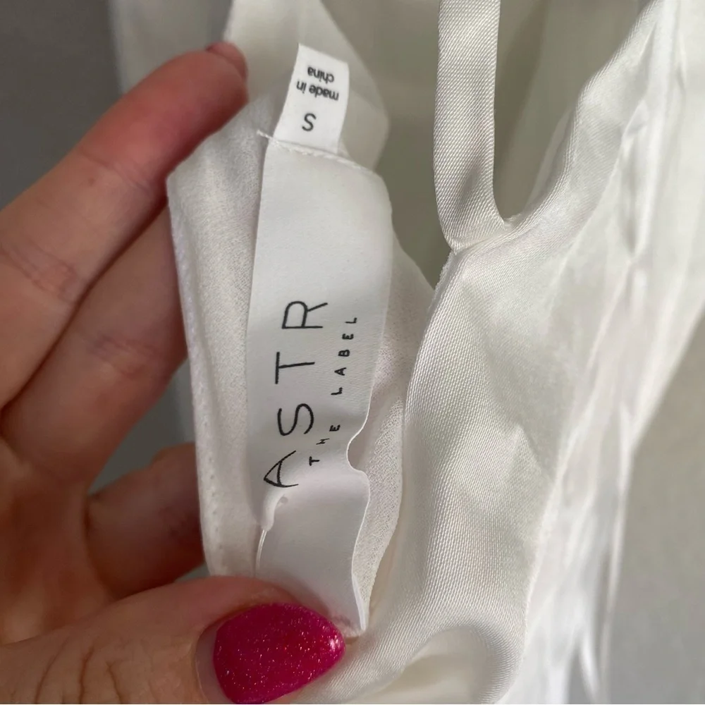 ASTR The Label Medford Cowl Neck Satin Mini Dress